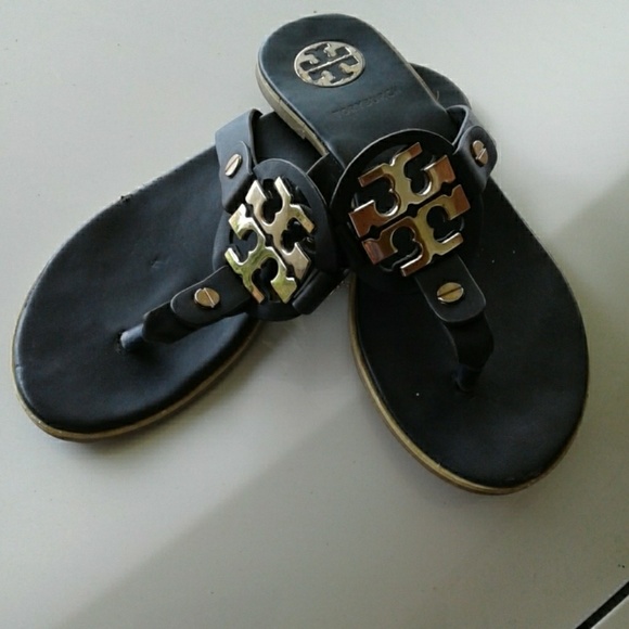 Tory Burch Shoes - Tory Burch Black Flip Flops Sandals